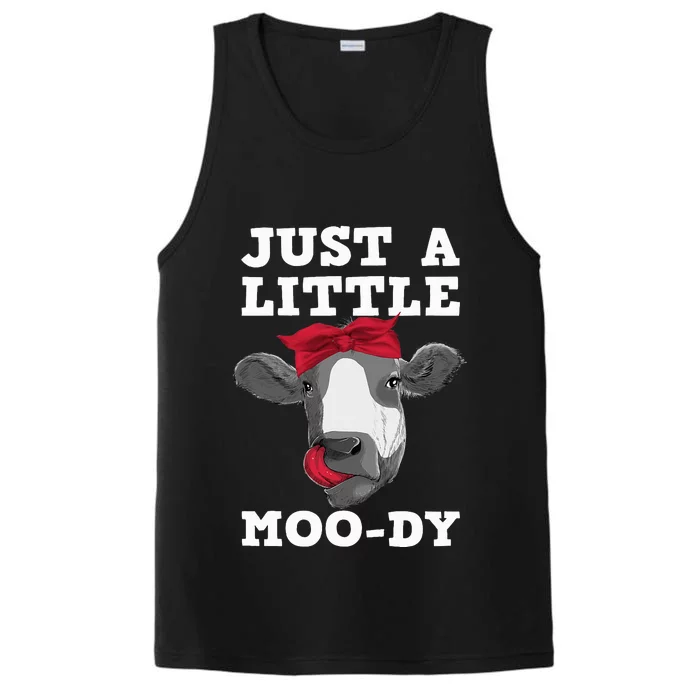 Cute Cow Design Dairy Cow Lover Cattle Farming Performance Tank