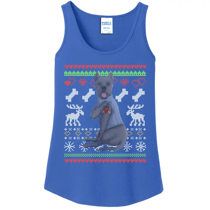 Cane Corso Dog Santa Claus Ugly Christmas Pattern Xgiftmas Gift Ladies Essential Tank