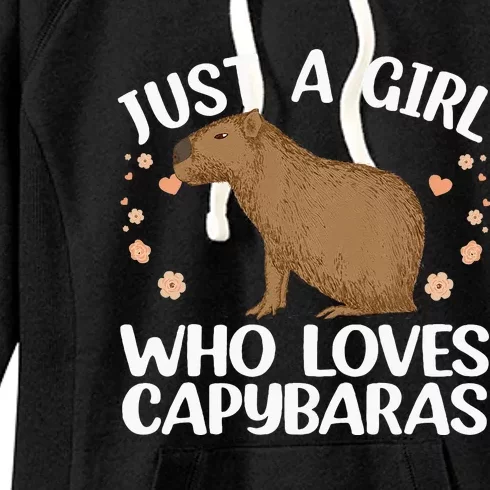 Cool Capybara Design For Women Rodent Animal Capybara Women's Fleece Hoodie