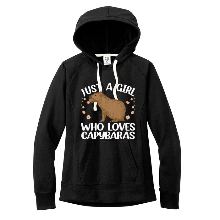 Cool Capybara Design For Women Rodent Animal Capybara Women's Fleece Hoodie