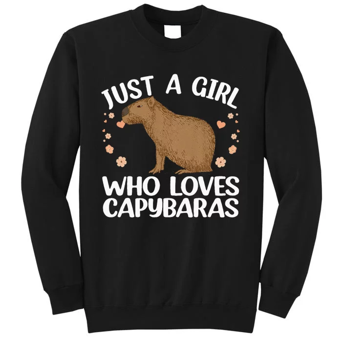 Cool Capybara Design For Women Rodent Animal Capybara Tall Sweatshirt