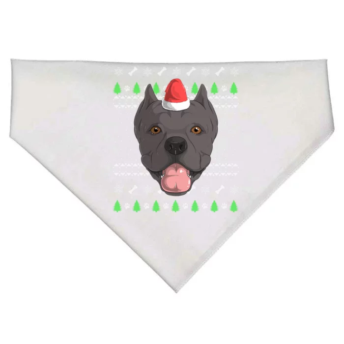 Cane Corso Dog Santa Claus Ugly Christmas Xgiftmas Canine Gift Funny Gift USA-Made Doggie Bandana