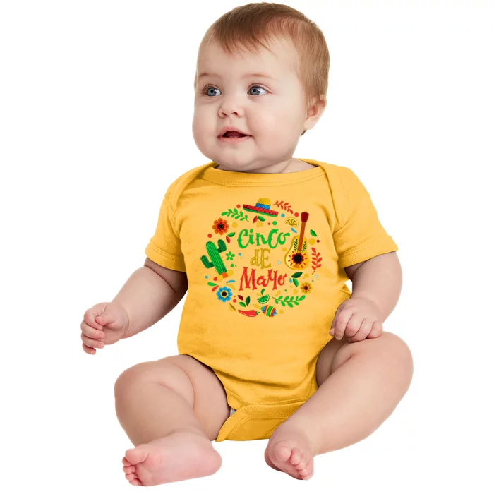 Celebrate Cinco De Mayo Baby Bodysuit