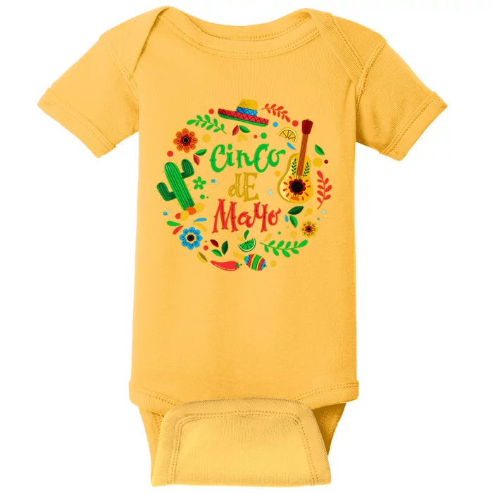 Celebrate Cinco De Mayo Baby Bodysuit