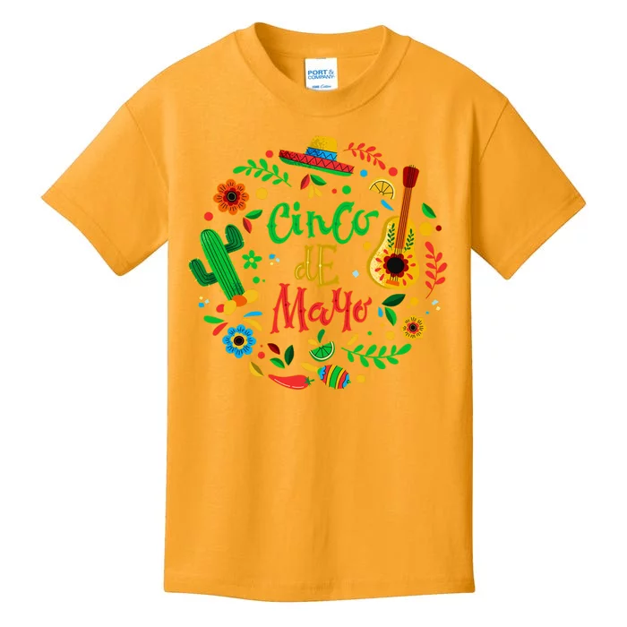 Celebrate Cinco De Mayo Kids T-Shirt