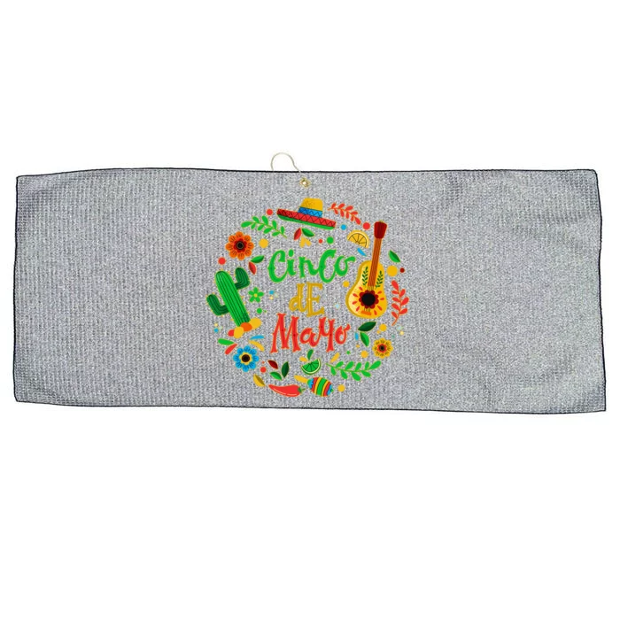 Celebrate Cinco De Mayo Large Microfiber Waffle Golf Towel