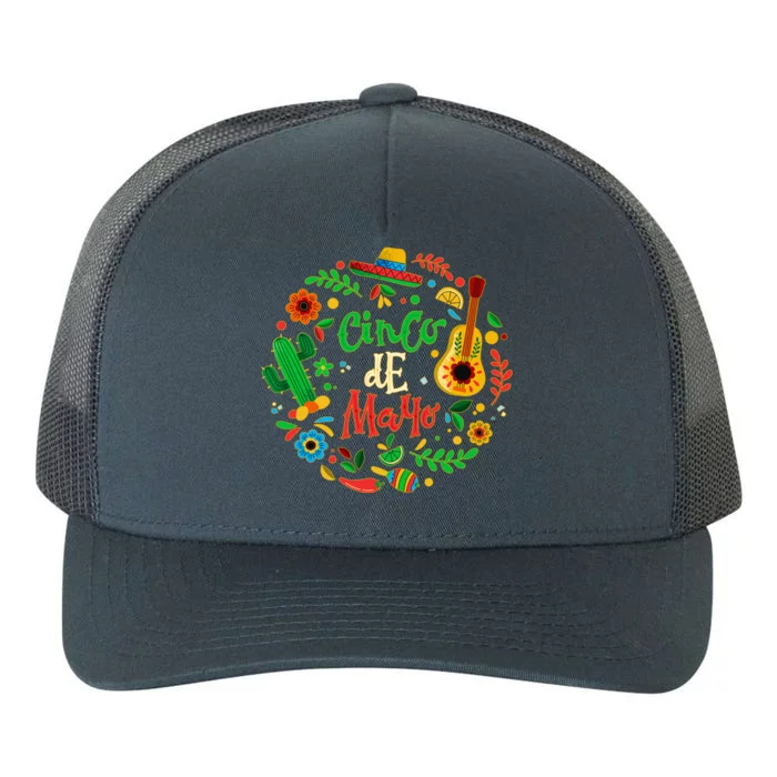 Celebrate Cinco De Mayo Yupoong Adult 5-Panel Trucker Hat