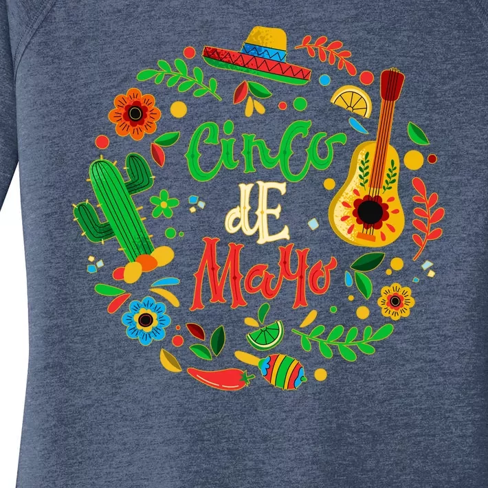 Celebrate Cinco De Mayo Women's Perfect Tri Tunic Long Sleeve Shirt