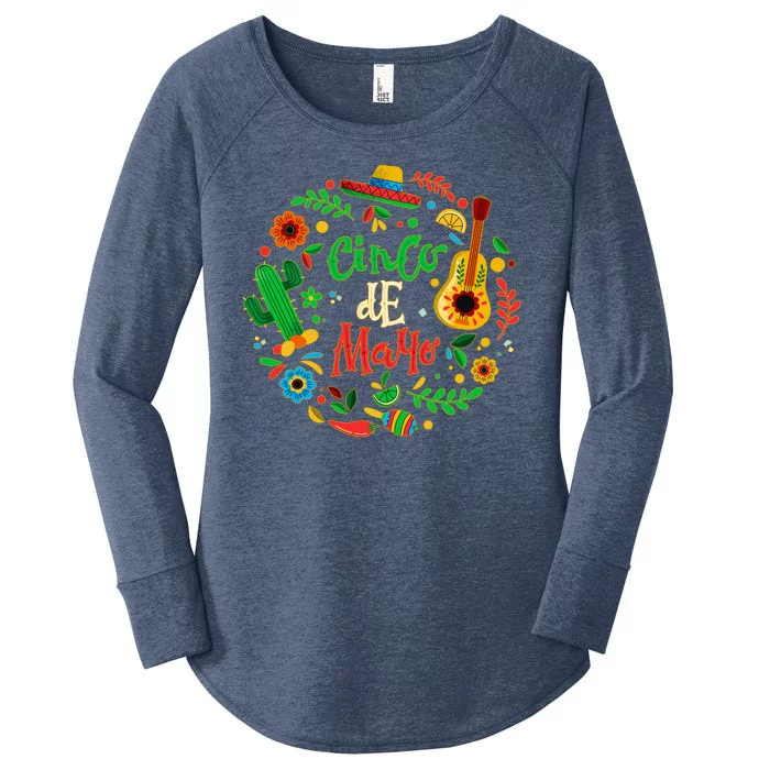 Celebrate Cinco De Mayo Women's Perfect Tri Tunic Long Sleeve Shirt