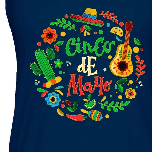 Celebrate Cinco De Mayo Ladies Essential Flowy Tank