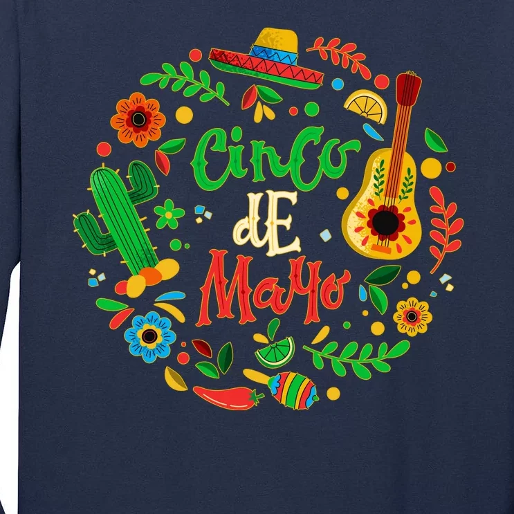 Celebrate Cinco De Mayo Tall Long Sleeve T-Shirt