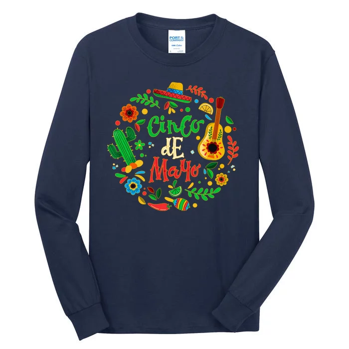 Celebrate Cinco De Mayo Tall Long Sleeve T-Shirt