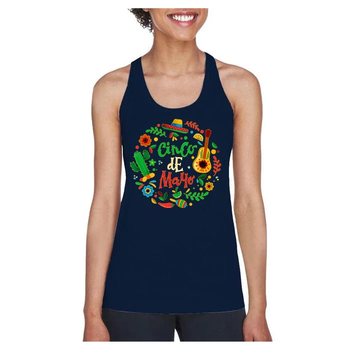 Celebrate Cinco De Mayo Women's Racerback Tank