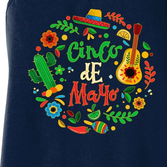 Celebrate Cinco De Mayo Women's Racerback Tank