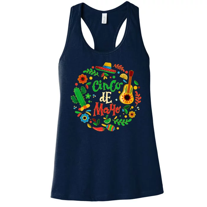 Celebrate Cinco De Mayo Women's Racerback Tank