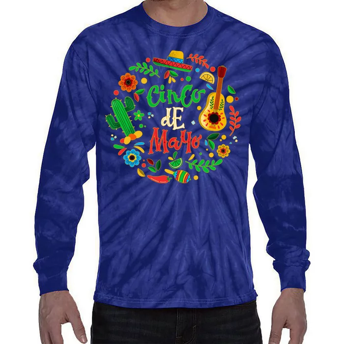 Celebrate Cinco De Mayo Tie-Dye Long Sleeve Shirt