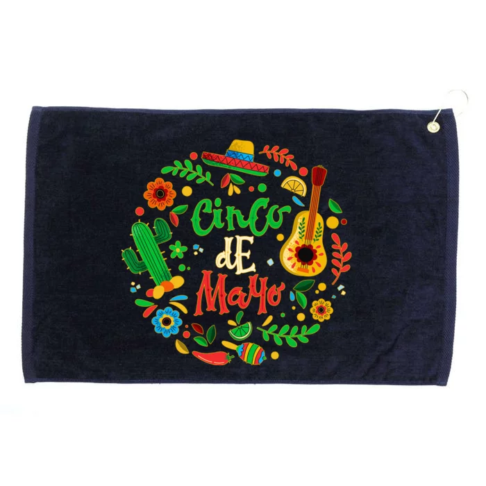 Celebrate Cinco De Mayo Grommeted Golf Towel