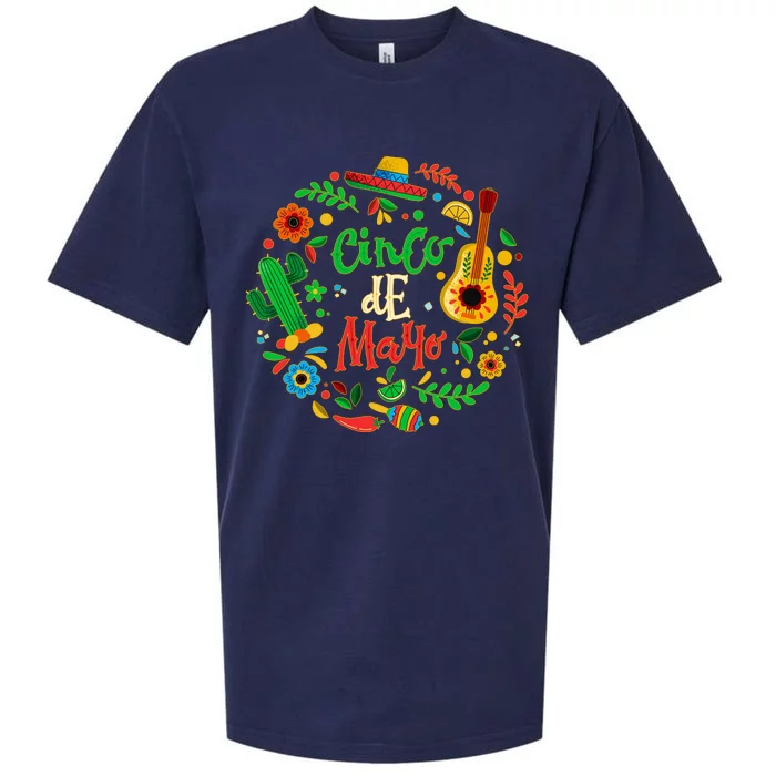 Celebrate Cinco De Mayo Sueded Cloud Jersey T-Shirt