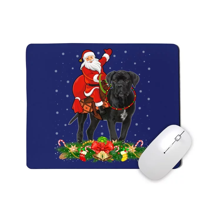 Cane Corso Dog Xmas Funny Santa Riding Cane Corso Christmas Gift Mousepad