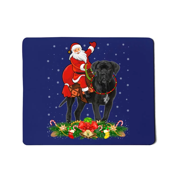 Cane Corso Dog Xmas Funny Santa Riding Cane Corso Christmas Gift Mousepad