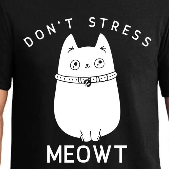 Cute Cat Don’t Stress Meowt Great Gift Pajama Set