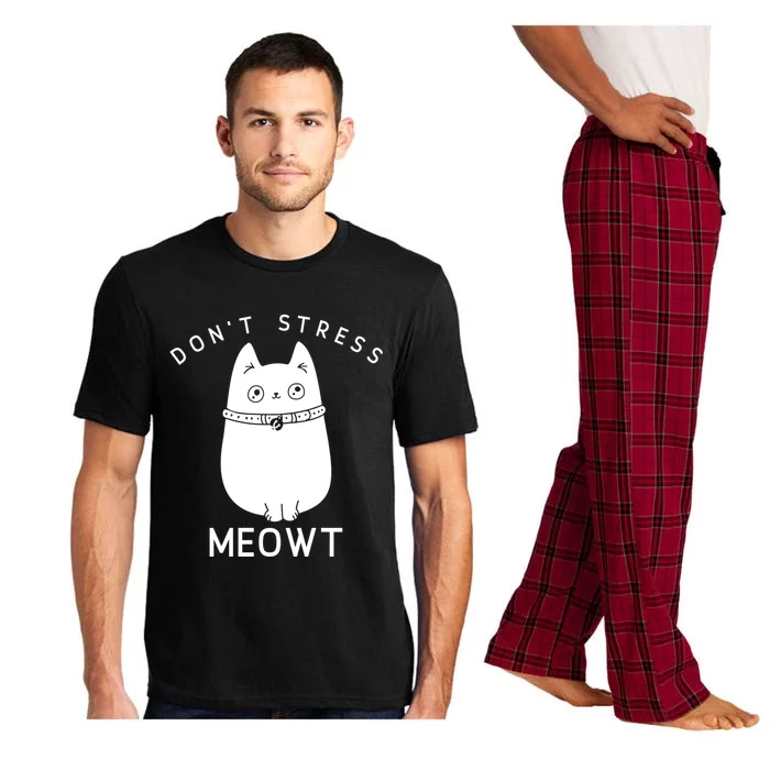 Cute Cat Don’t Stress Meowt Great Gift Pajama Set