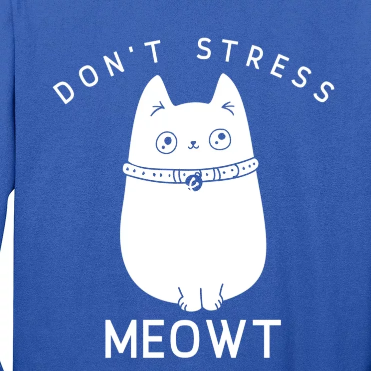 Cute Cat Don’t Stress Meowt Great Gift Long Sleeve Shirt