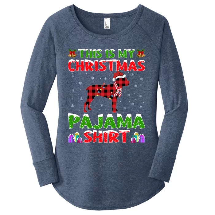 Cane Corso Dog Xmas Gift Matching Cane Corso Christmas Gift Women's Perfect Tri Tunic Long Sleeve Shirt