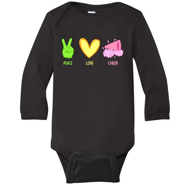 Cute Cheerleader Design For Wo Girls Cheerleading Cheer Baby Long Sleeve Bodysuit