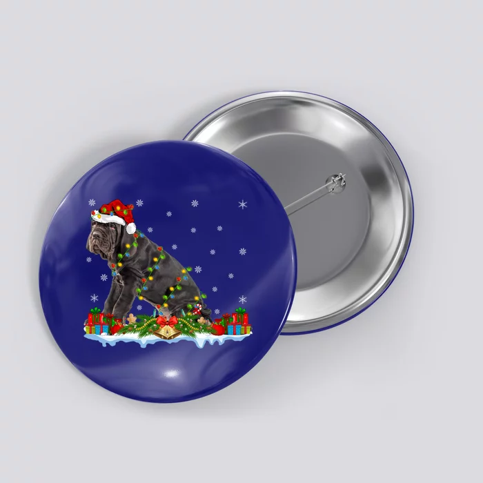 Cane Corso Dog Xmas Lighting Santa Cane Corso Christmas Cool Gift Button