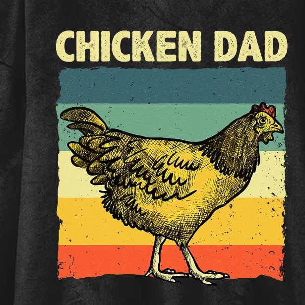 Cool Chicken Dad For Men Father Hen Chicken Farmer Whisperer Hooded Wearable Blanket