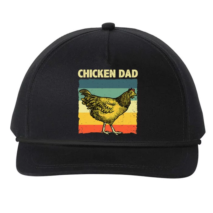 Cool Chicken Dad For Men Father Hen Chicken Farmer Whisperer Snapback Five-Panel Rope Hat