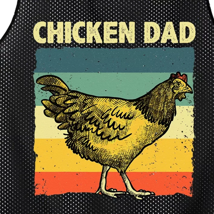 Cool Chicken Dad For Men Father Hen Chicken Farmer Whisperer Mesh Reversible Basketball Jersey Tank