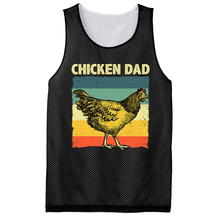 Cool Chicken Dad For Men Father Hen Chicken Farmer Whisperer Mesh Reversible Basketball Jersey Tank