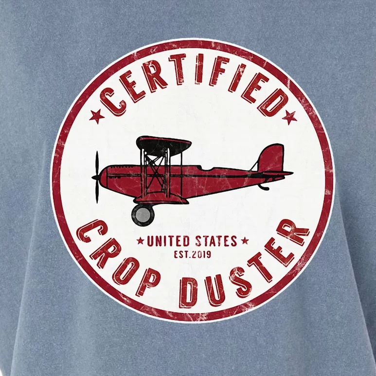 Certified Crop Duster Planes And Aerial Garment-Dyed Women's Muscle Tee