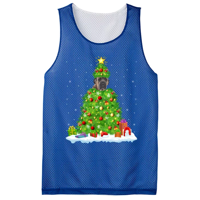 Cane Corso Dog Xmas Lighting Tree Funny Cane Corso Christmas Gift Mesh Reversible Basketball Jersey Tank