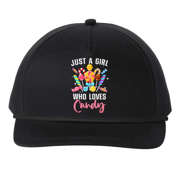 Cute Candy Design For Women Sweets Candy Lover Snapback Five-Panel Rope Hat