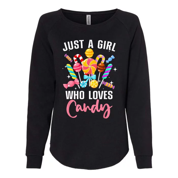 Cute Candy Design For Women Sweets Candy Lover Womens California Wash Sweatshirt