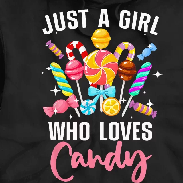 Cute Candy Design For Women Sweets Candy Lover Tie Dye Hoodie