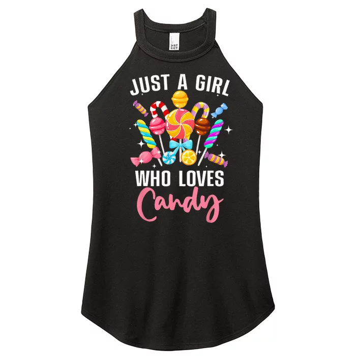 Cute Candy Design For Women Sweets Candy Lover Women’s Perfect Tri Rocker Tank