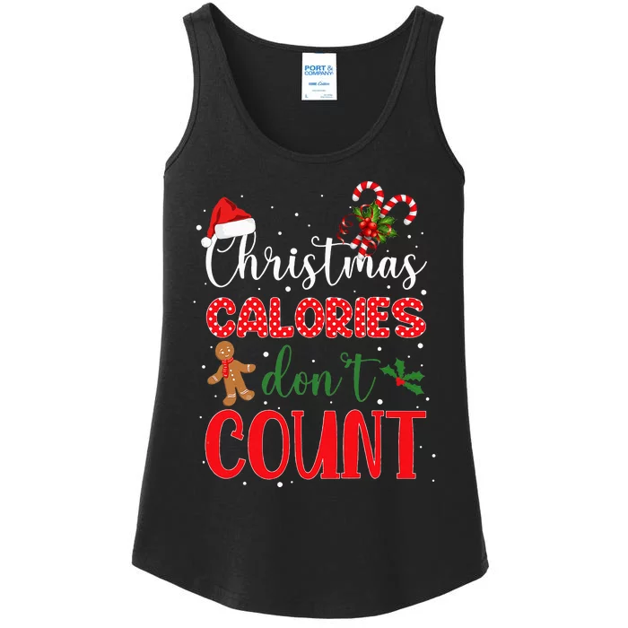 Christmas Calories Dont Count I Funny Christmas Ladies Essential Tank