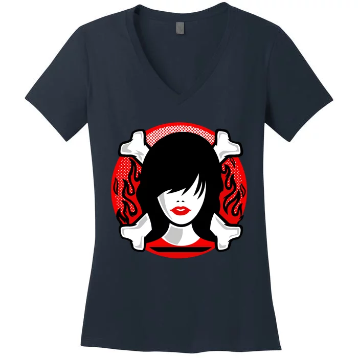 Cool Custom Design Yeah Yeah Yeahs New Women's V-Neck T-Shirt