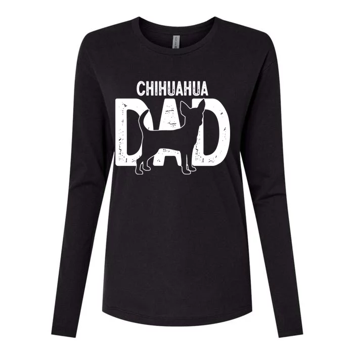 Cute Chihuahua Dog Dad Puppy Lover Father Gift Womens Cotton Relaxed Long Sleeve T-Shirt