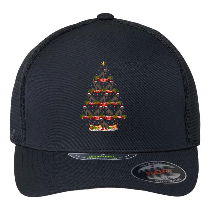 Cane Corso Dog Xmas Tree Lighting Cane Corso Christmas Tree Gift Flexfit Unipanel Trucker Cap