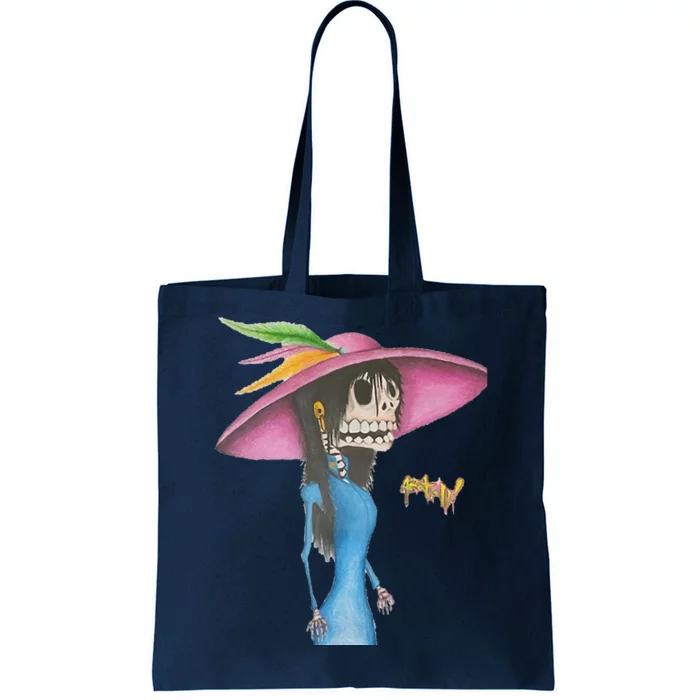 Calavera Catrina Dapper Skeleton Art Tote Bag