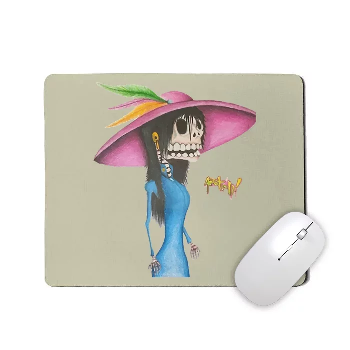 Calavera Catrina Dapper Skeleton Art Mousepad