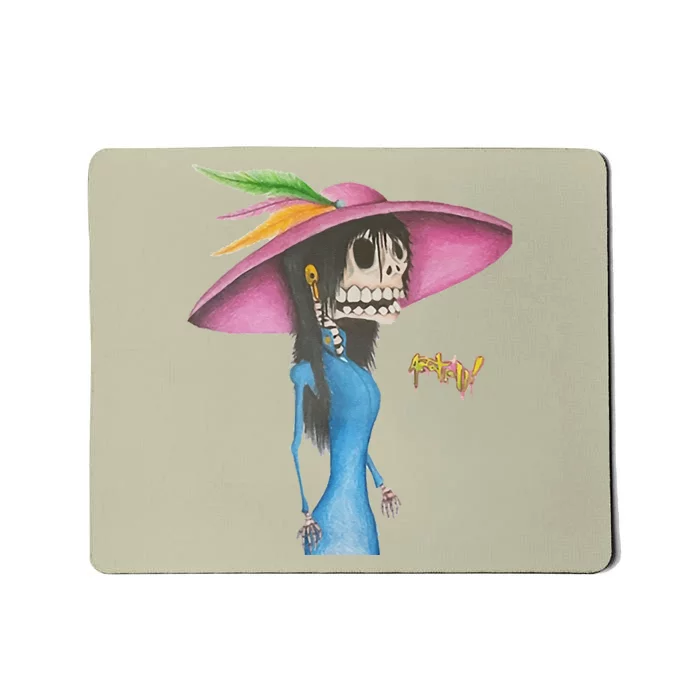 Calavera Catrina Dapper Skeleton Art Mousepad