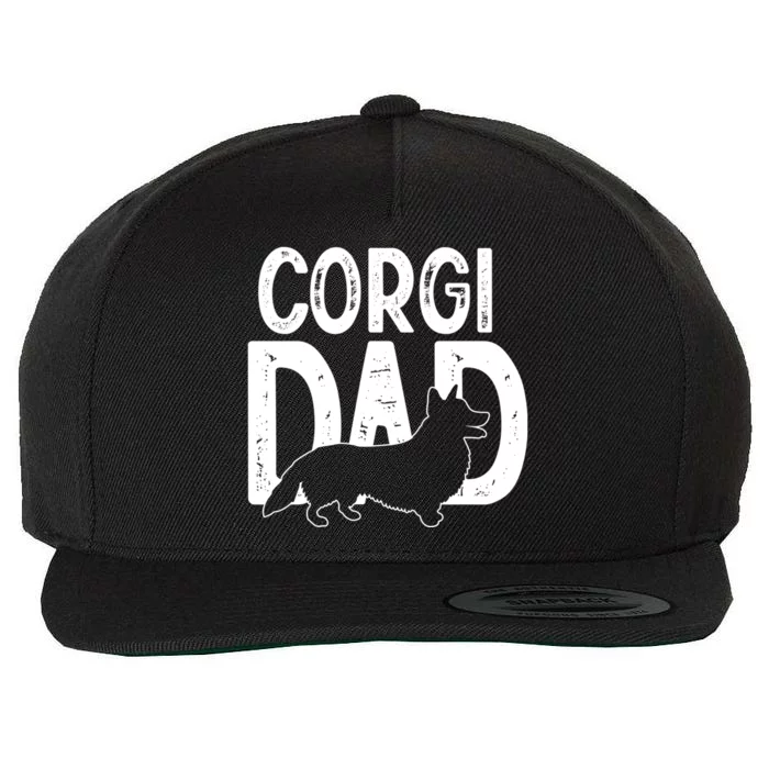 Cute Corgi Dog Dad Puppy Lover Father Funny Gift Wool Snapback Cap