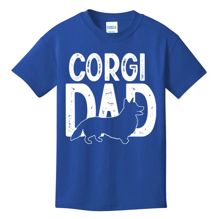 Cute Corgi Dog Dad Puppy Lover Father Funny Gift Kids T-Shirt