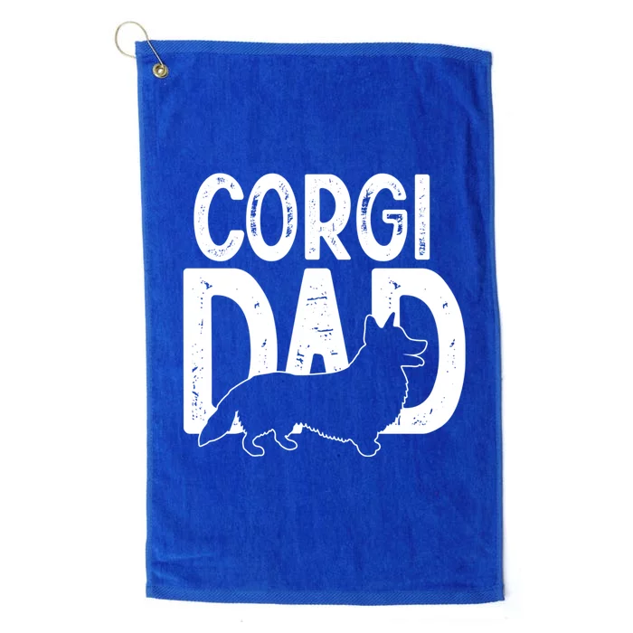 Cute Corgi Dog Dad Puppy Lover Father Funny Gift Platinum Collection Golf Towel